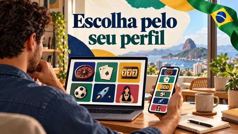 Jogador compara categorias de jogos no notebook e no celular