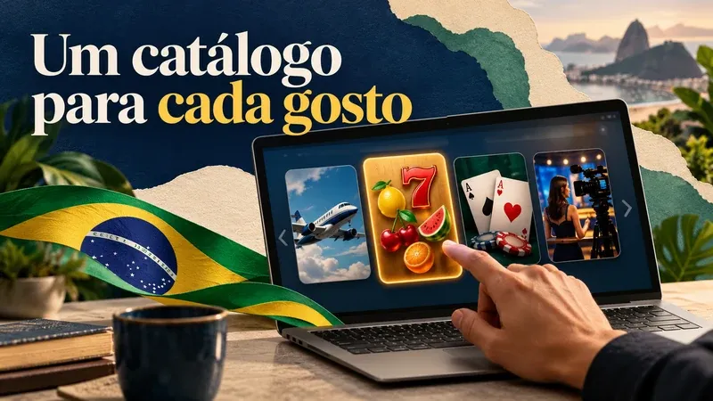 Notebook com categorias de crash, slots, cartas e mesas ao vivo na tela